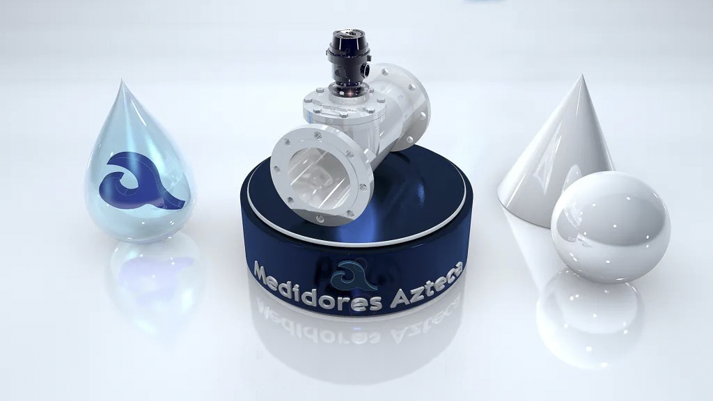 Small white handcrafted telescope model on a blue base.